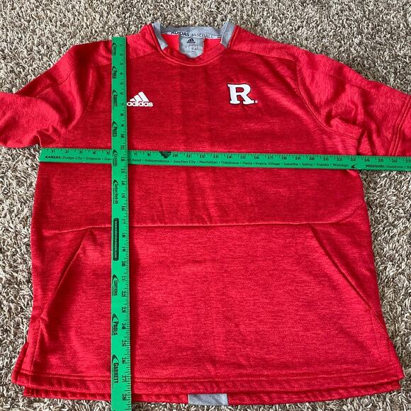 ADIDAS BASEBALL Long Sleeve Red Gray Athletic Top Men Large - Picture 3 of 5